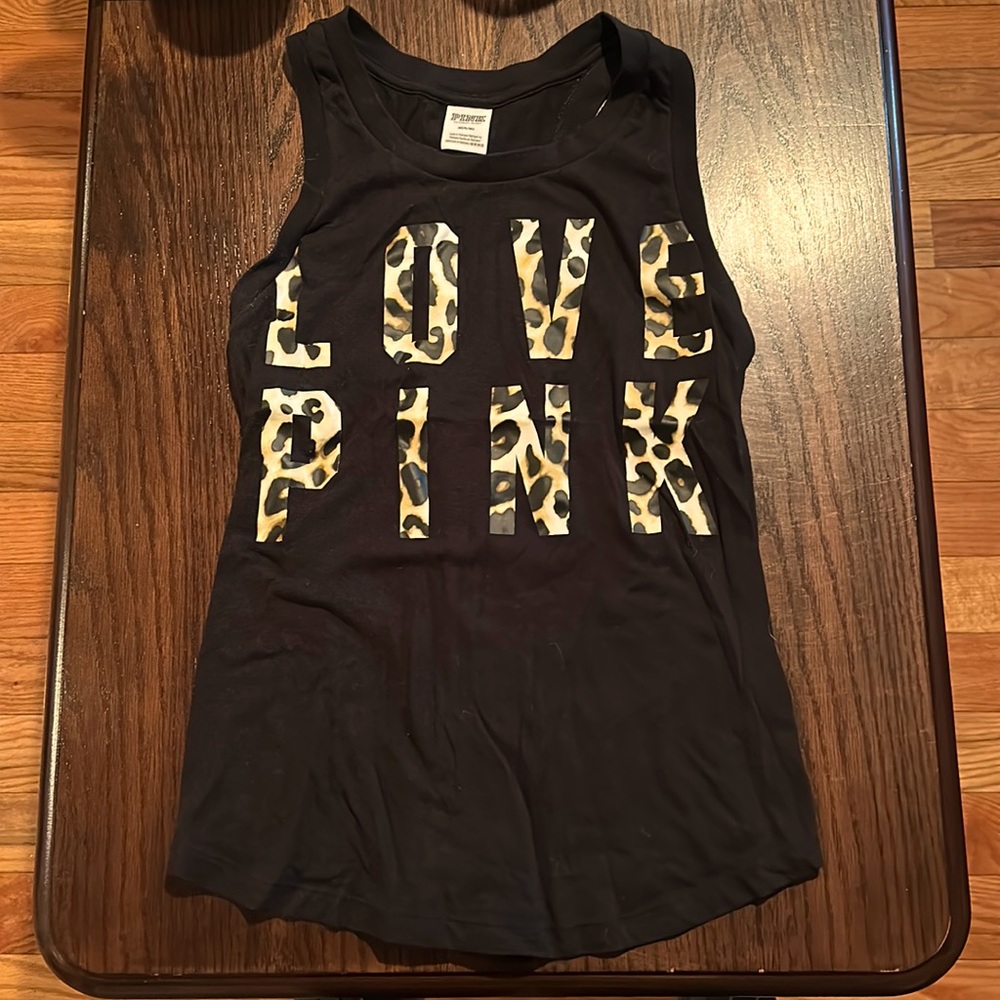 Black racerback PINK Victoria secret tank top.